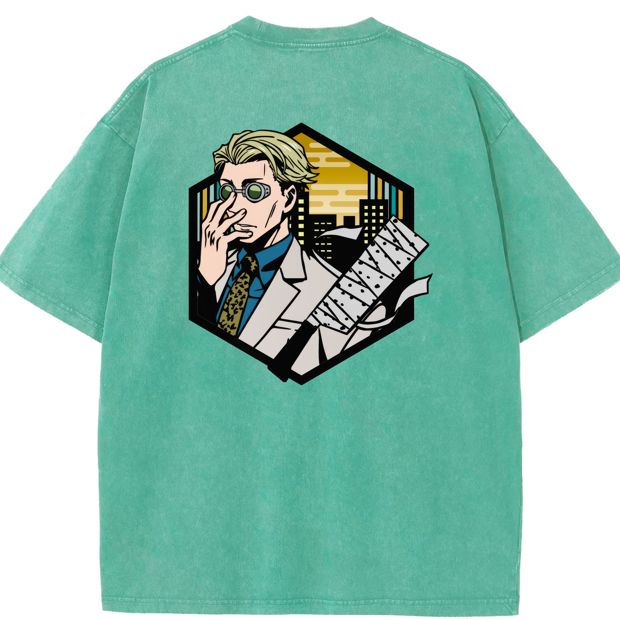 （画像用） 呪術廻戦 Jujutsu Kaisen 綿100% ヴィンテージ風 半袖Tシャツ（背面プリント）